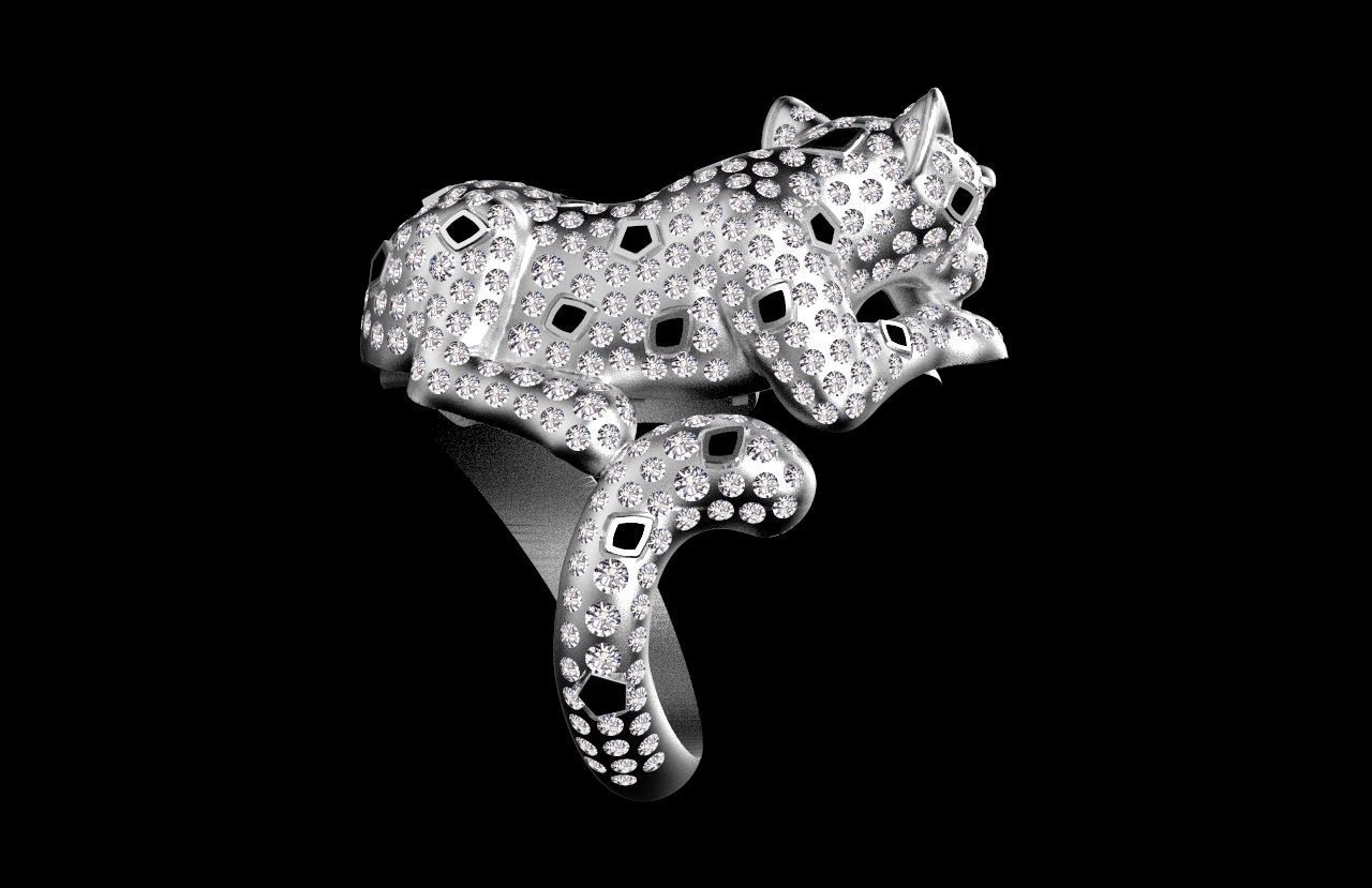ring panther 3D print model_2