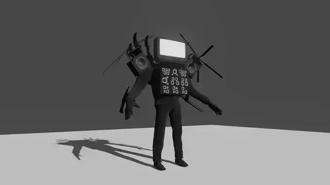 New Titan TV MAN BOSS from Skibidi Toilet 3D model