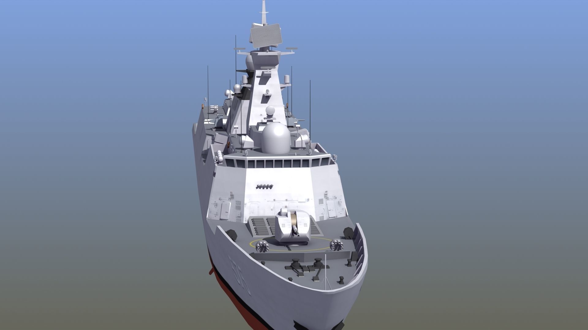 Type054A Chinese Guided Missile Frigate 3D model_6