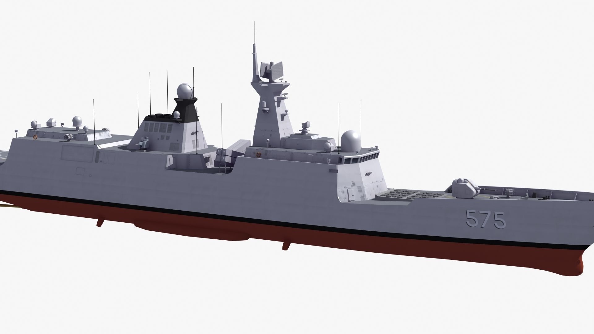 Type054A Chinese Guided Missile Frigate 3D model_28