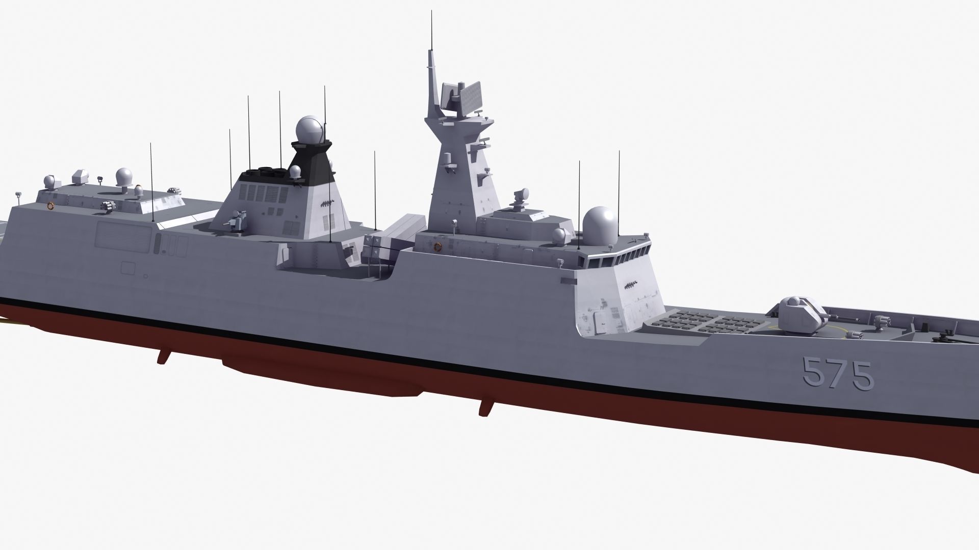Type054A Chinese Guided Missile Frigate 3D model_25