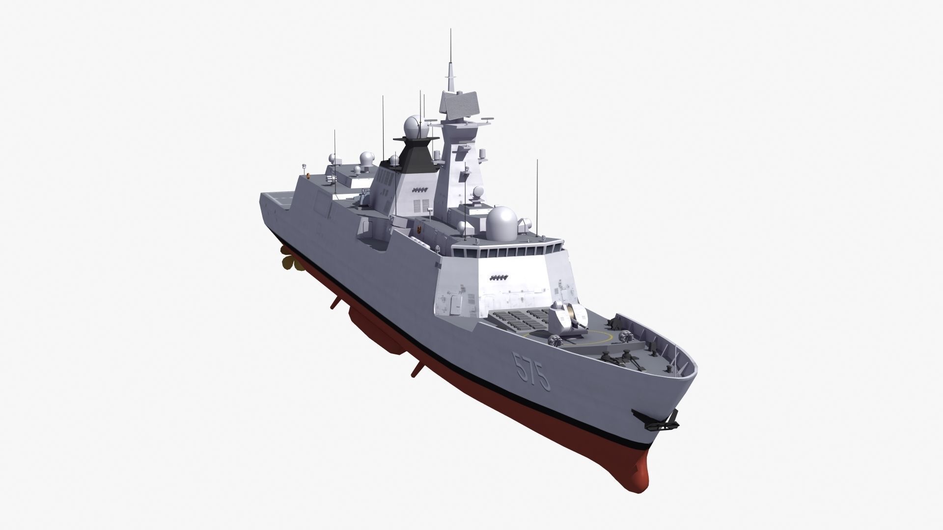 Type054A Chinese Guided Missile Frigate 3D model_30