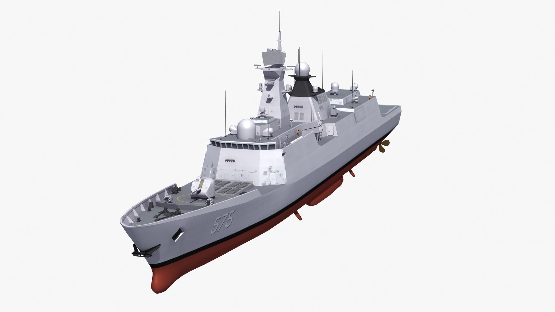 Type054A Chinese Guided Missile Frigate 3D model_32