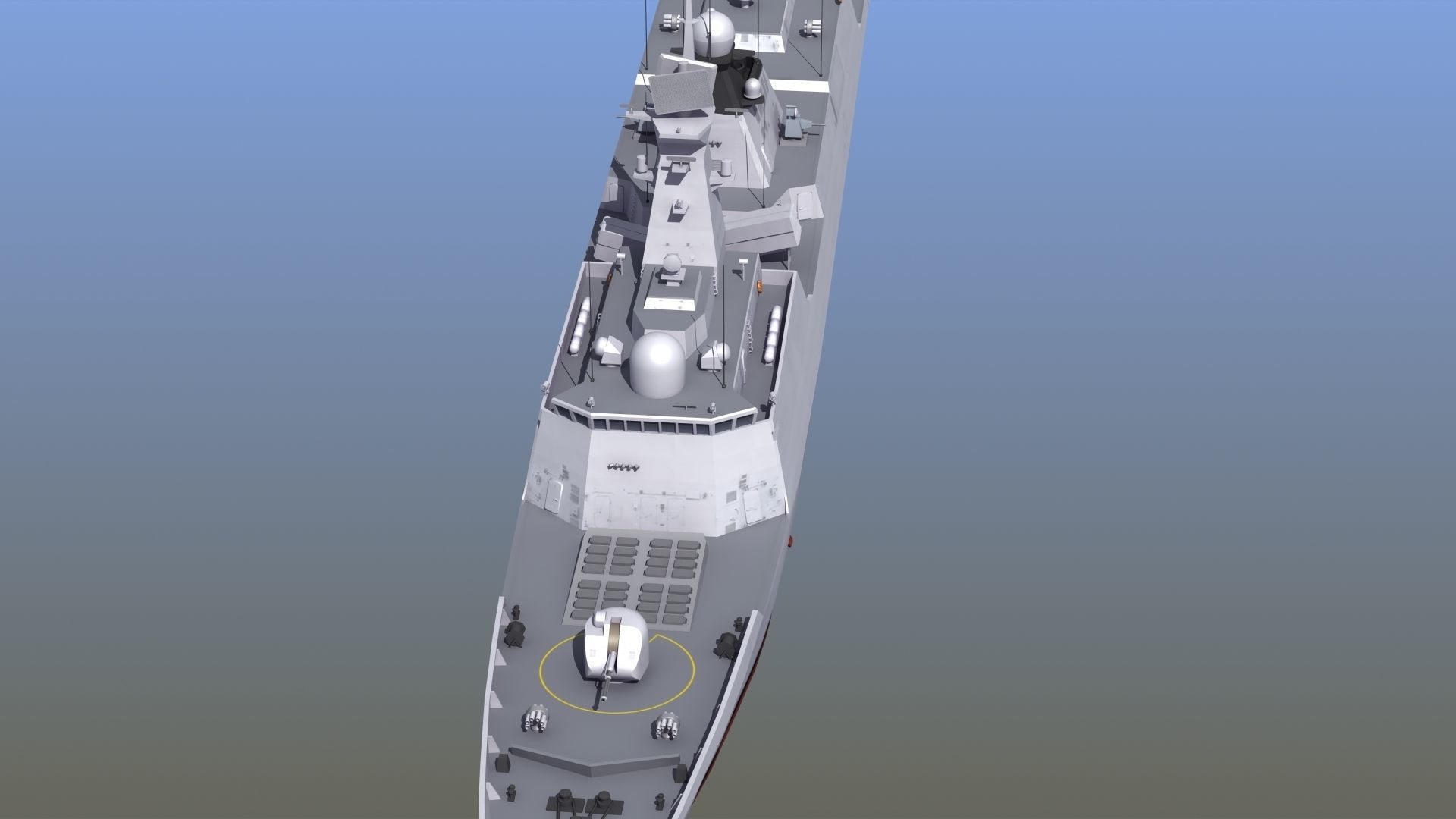 Type054A Chinese Guided Missile Frigate 3D model_9