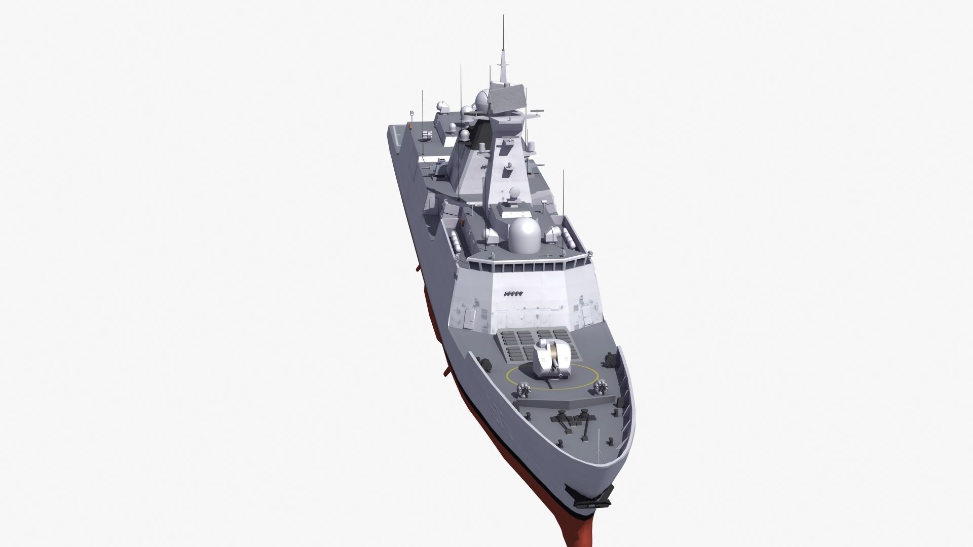 Type054A Chinese Guided Missile Frigate 3D model_31