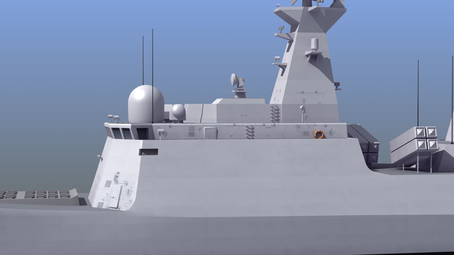 Type054A Chinese Guided Missile Frigate 3D model_4