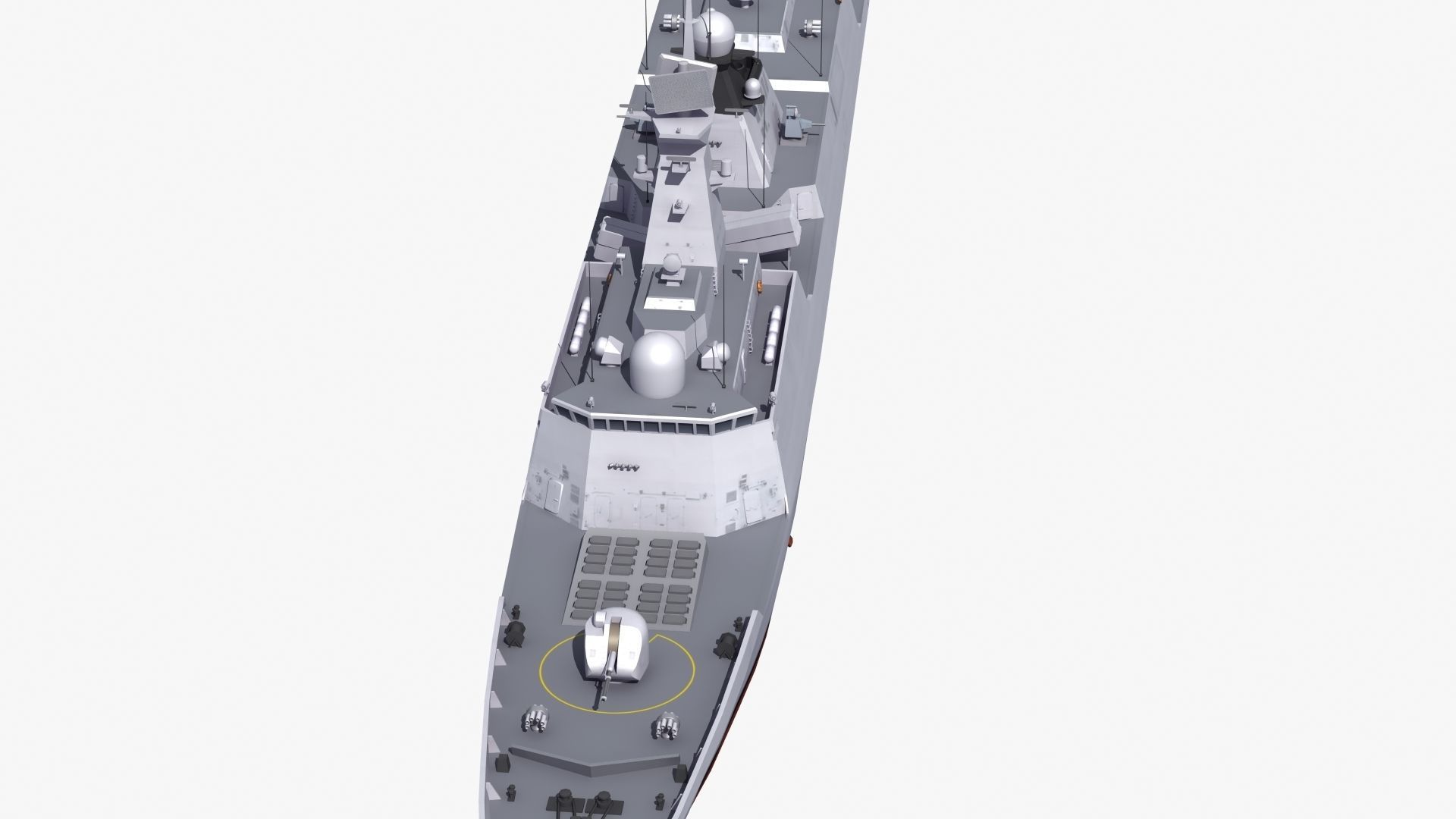 Type054A Chinese Guided Missile Frigate 3D model_18