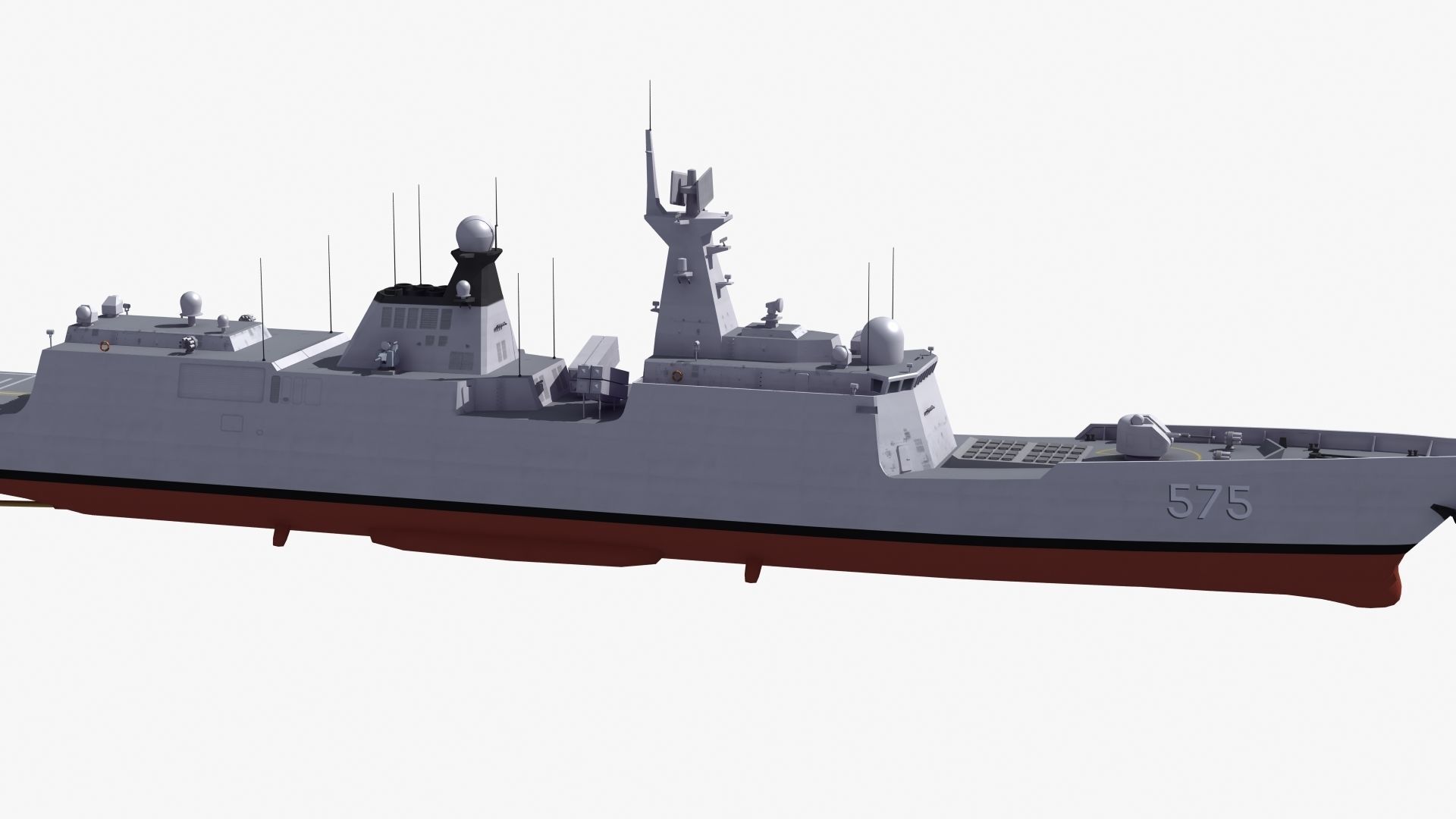 Type054A Chinese Guided Missile Frigate 3D model_26