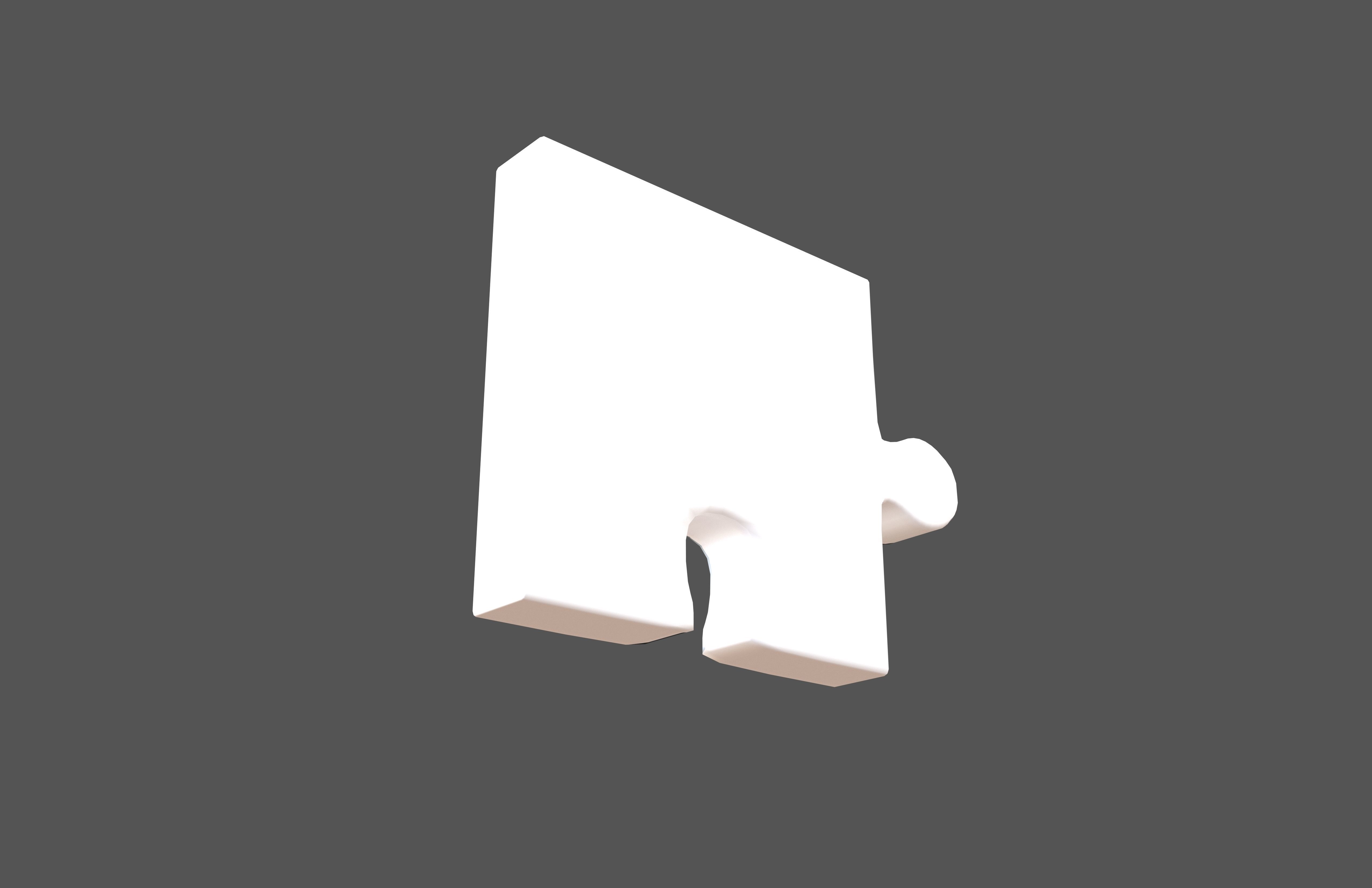 Jigsaw Puzzle Pieces V2 002 Low-poly 3D model_3