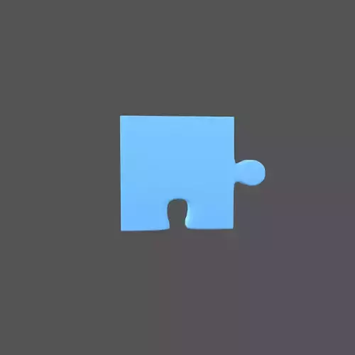 Jigsaw Puzzle Pieces V2 003 Low-poly 3D model