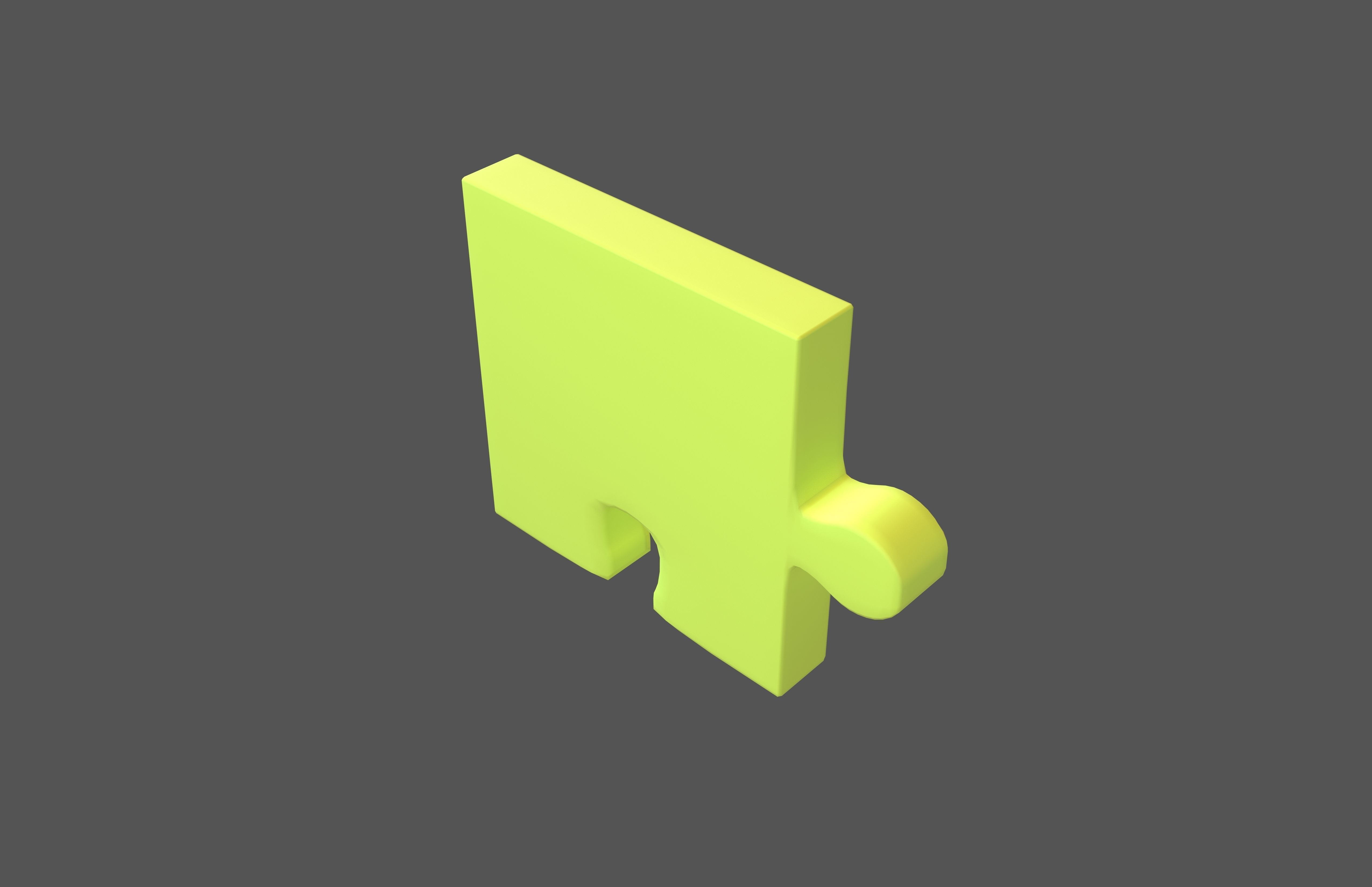 Jigsaw Puzzle Pieces V2 004 Low-poly 3D model_2