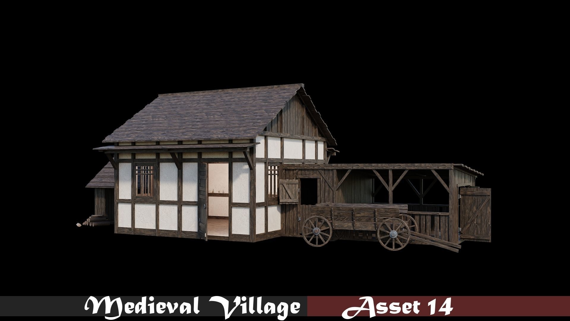 Medieval Village Collection 01 - 4K Textures Game Ready Low-poly 3D model_14