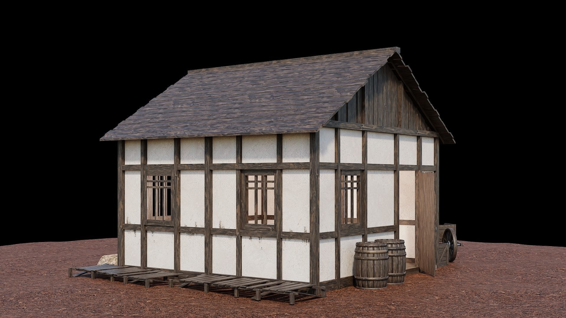 Medieval Village Collection 01 - 4K Textures Game Ready Low-poly 3D model_50