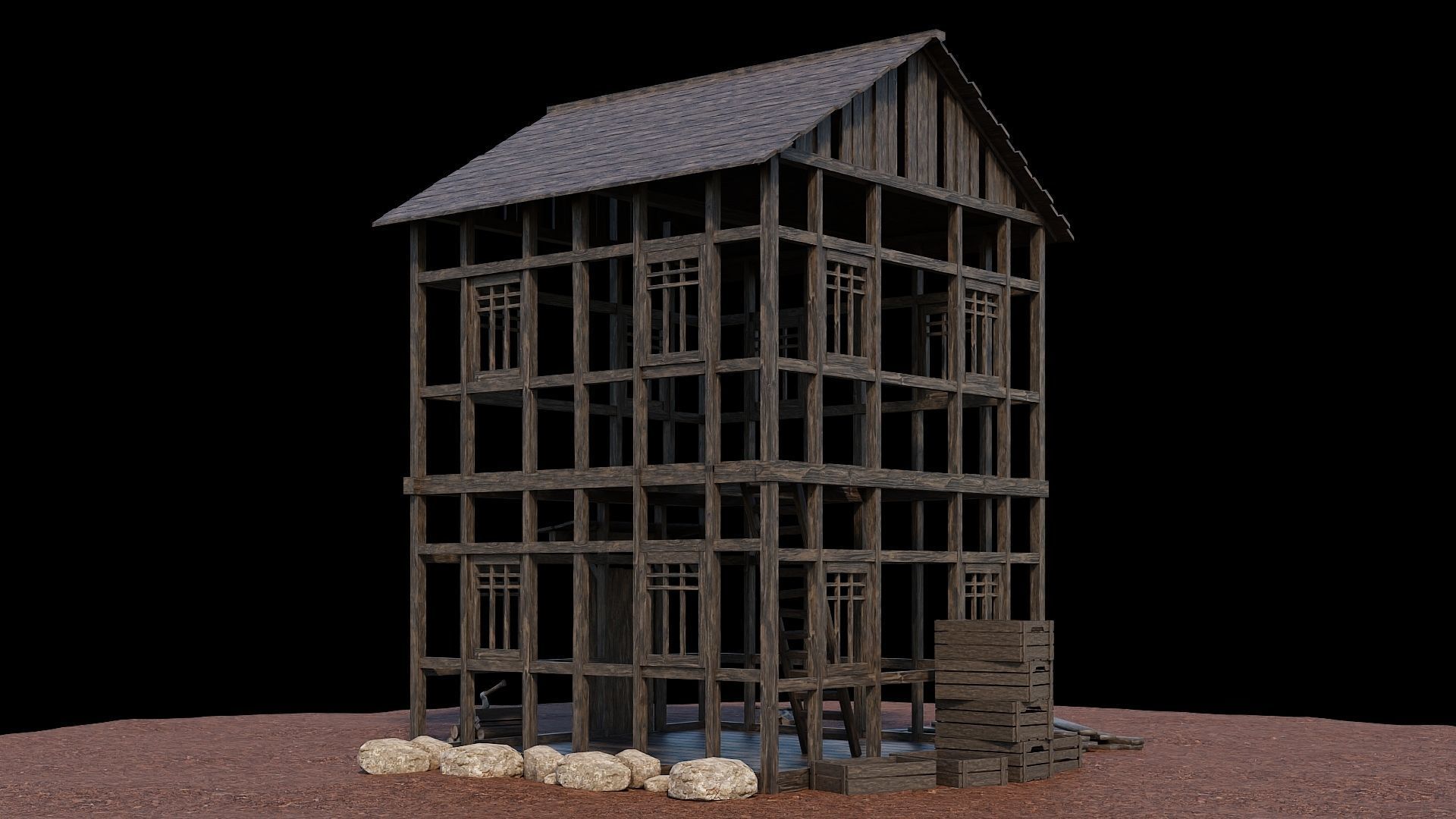 Medieval Village Collection 01 - 4K Textures Game Ready Low-poly 3D model_73