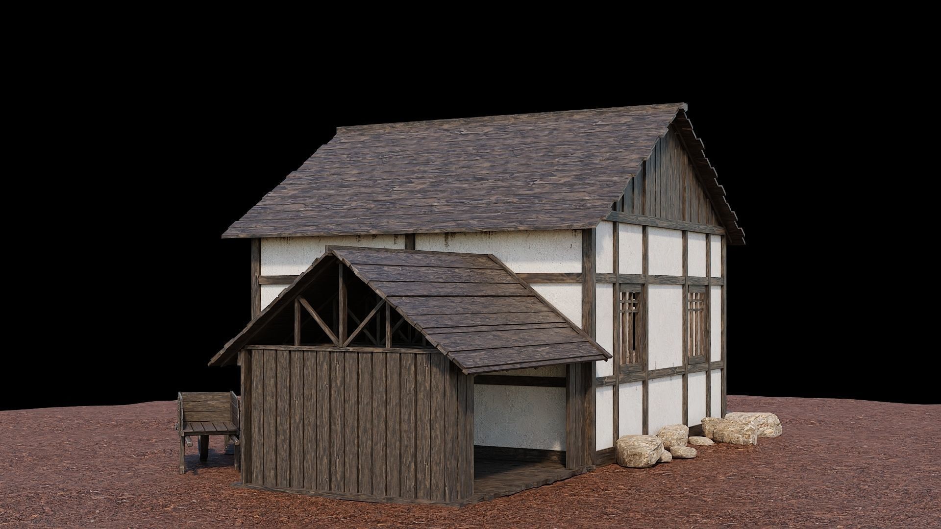 Medieval Village Collection 01 - 4K Textures Game Ready Low-poly 3D model_51