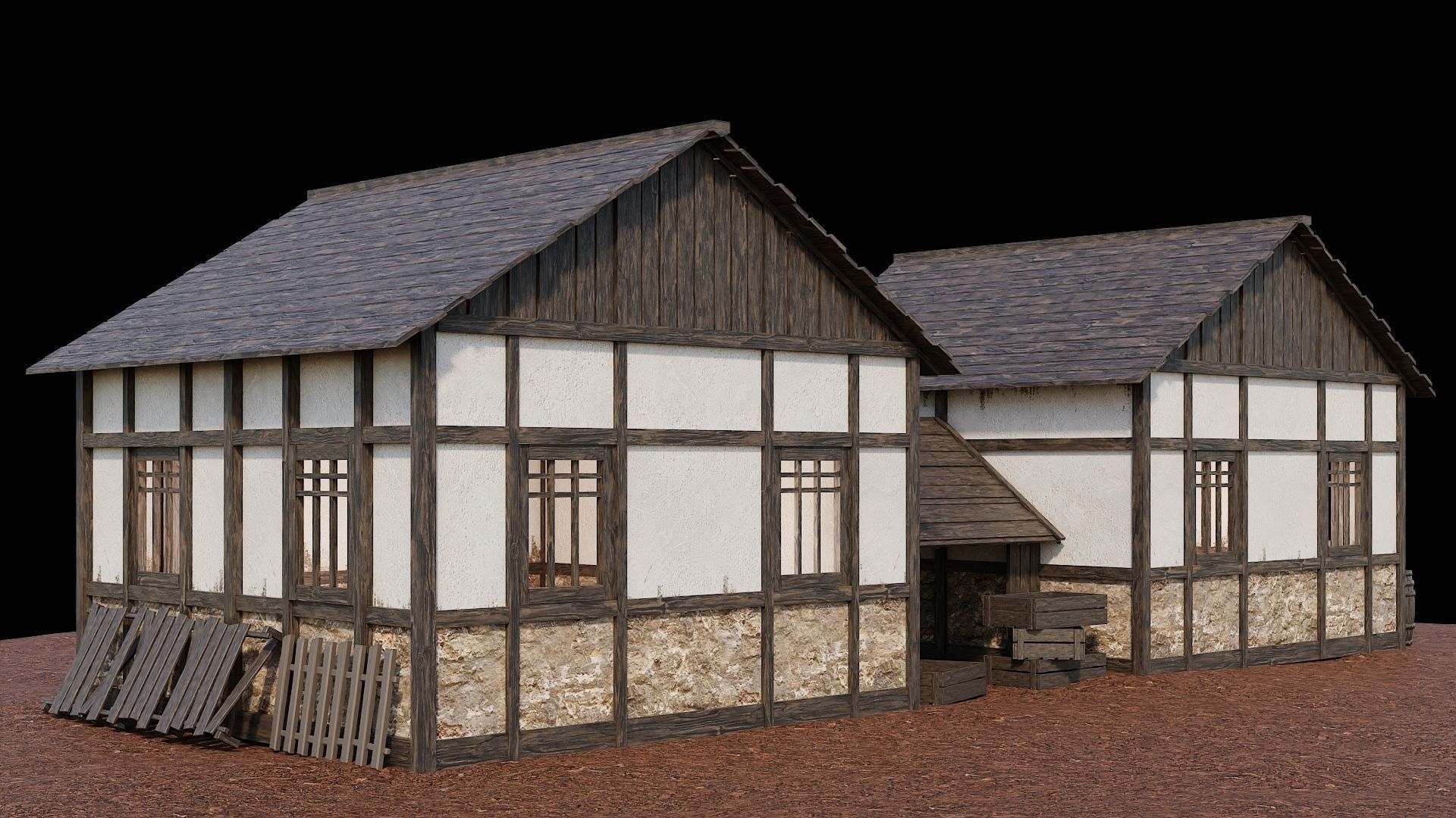 Medieval Village Collection 01 - 4K Textures Game Ready Low-poly 3D model_55