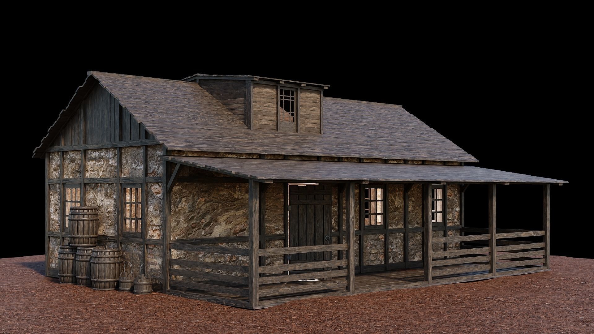 Medieval Village Collection 01 - 4K Textures Game Ready Low-poly 3D model_56