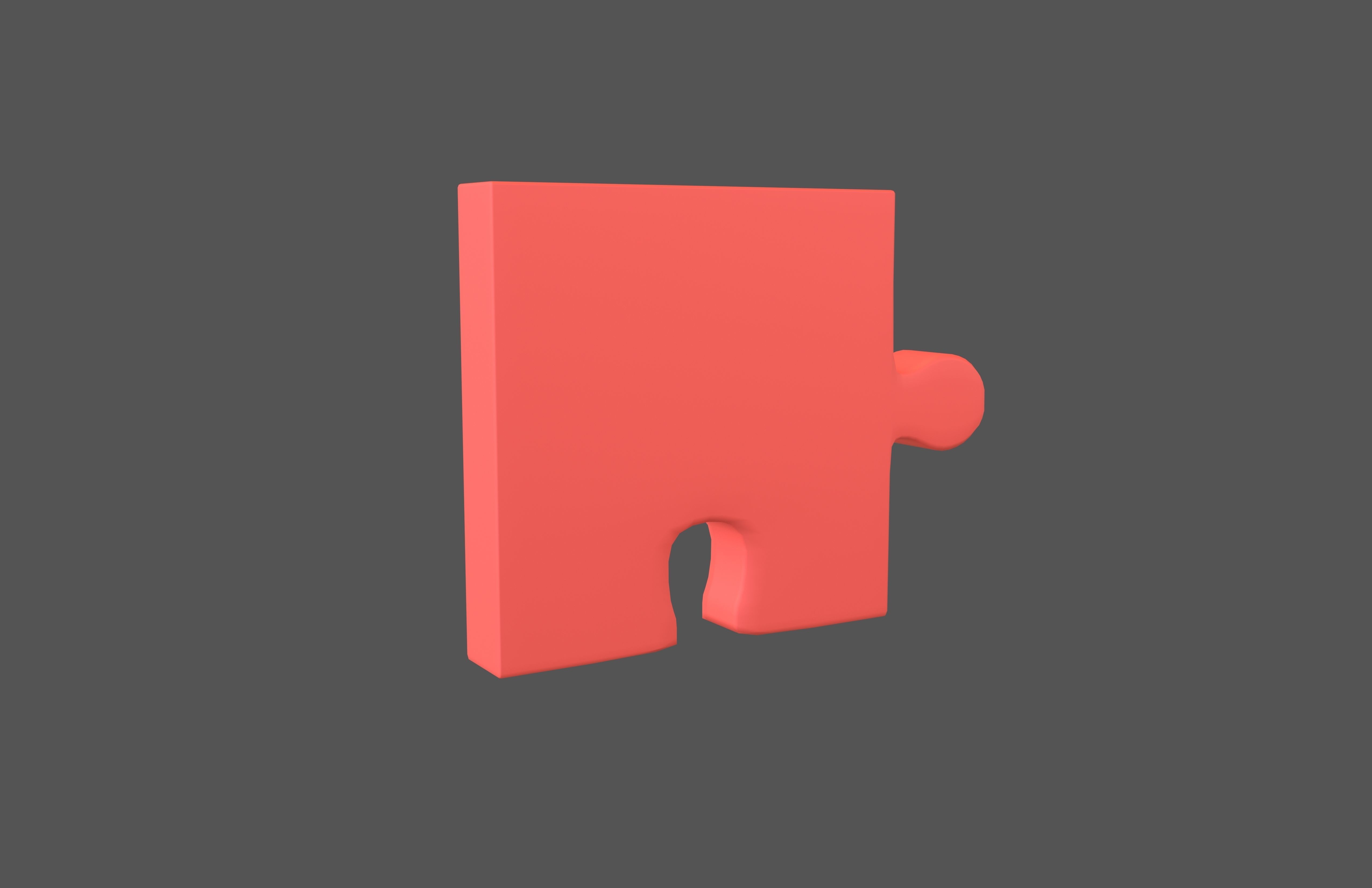 Jigsaw Puzzle Pieces V2 005 Low-poly 3D model_1