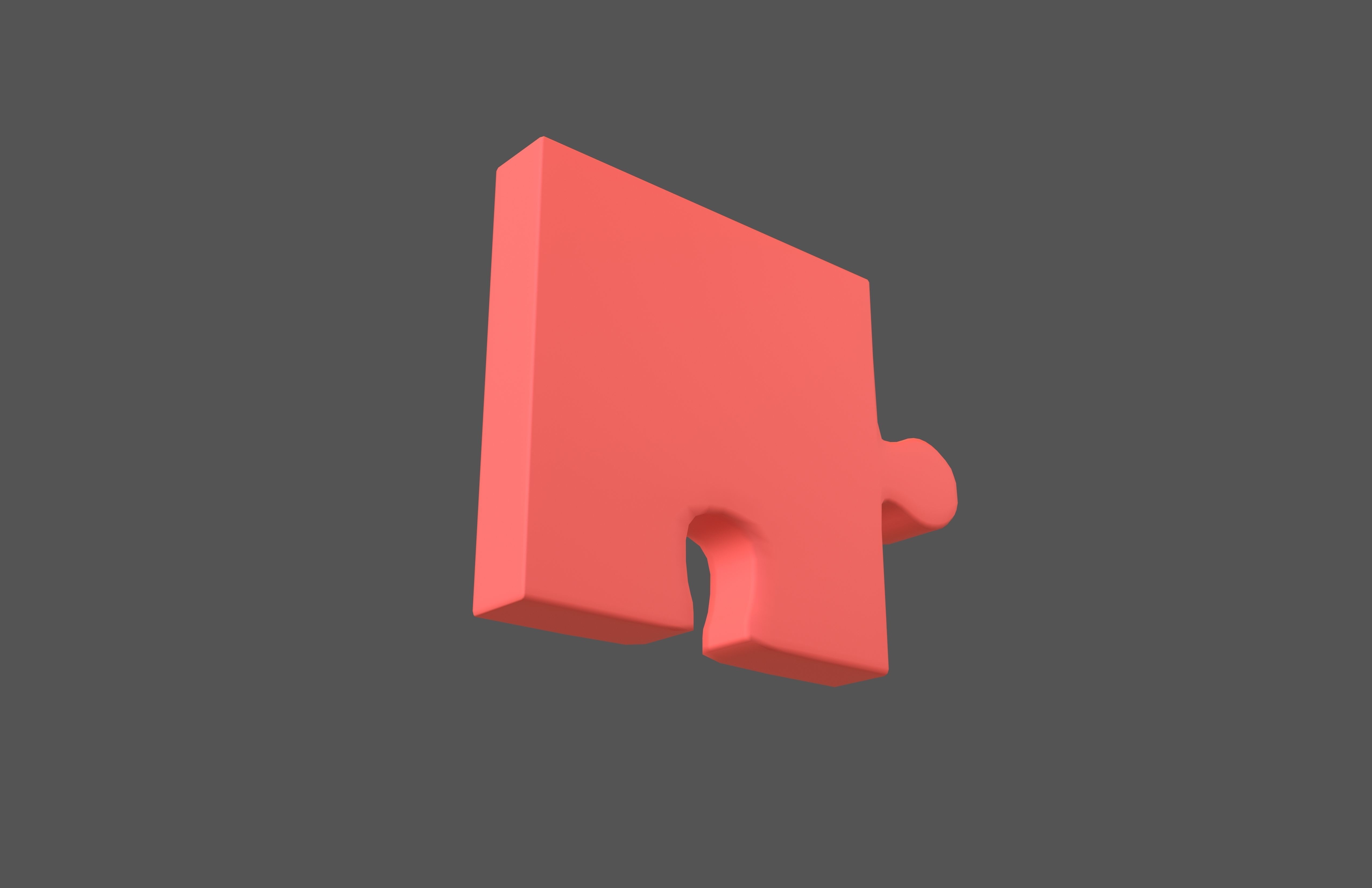 Jigsaw Puzzle Pieces V2 005 Low-poly 3D model_3