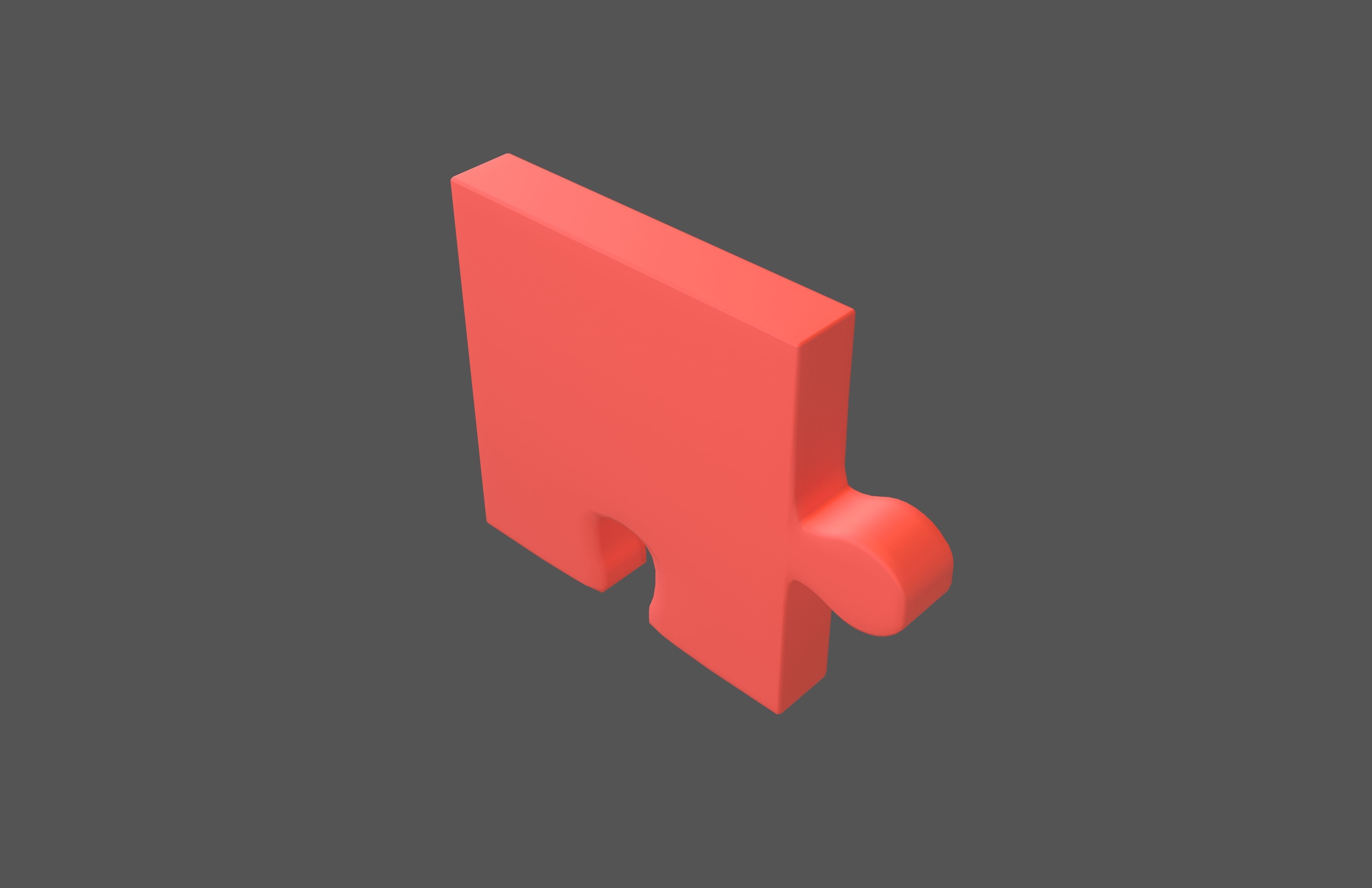 Jigsaw Puzzle Pieces V2 005 Low-poly 3D model_2