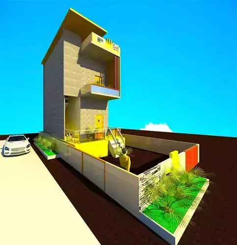 3D Building Model 3D print model