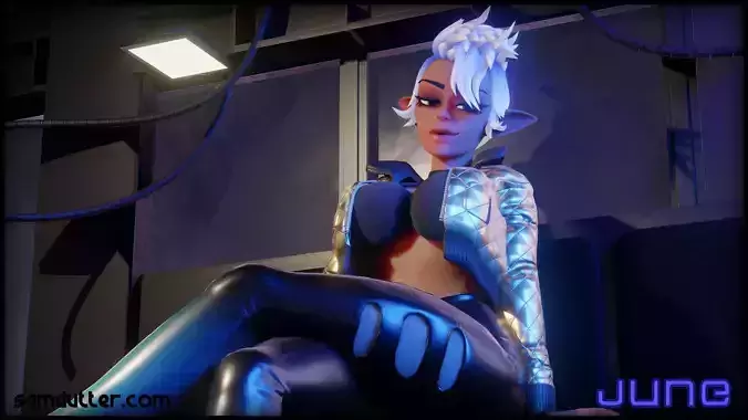 June VRChat vTuber and Unity NPC Low-poly 3D model