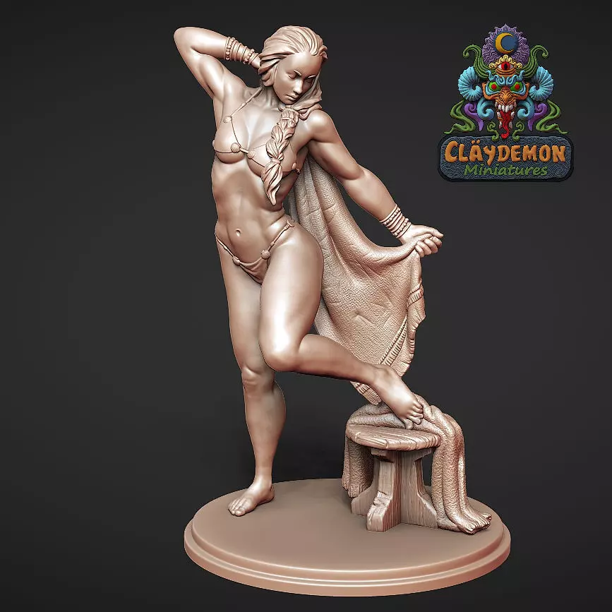 Flavia in the Bath House 3D print model_0