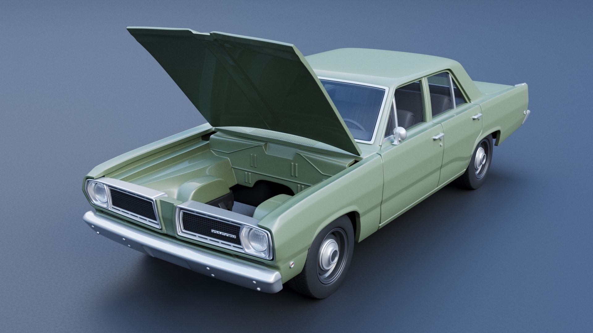 Plymouth Valiant 100 4 Door 1968 3D print model_10