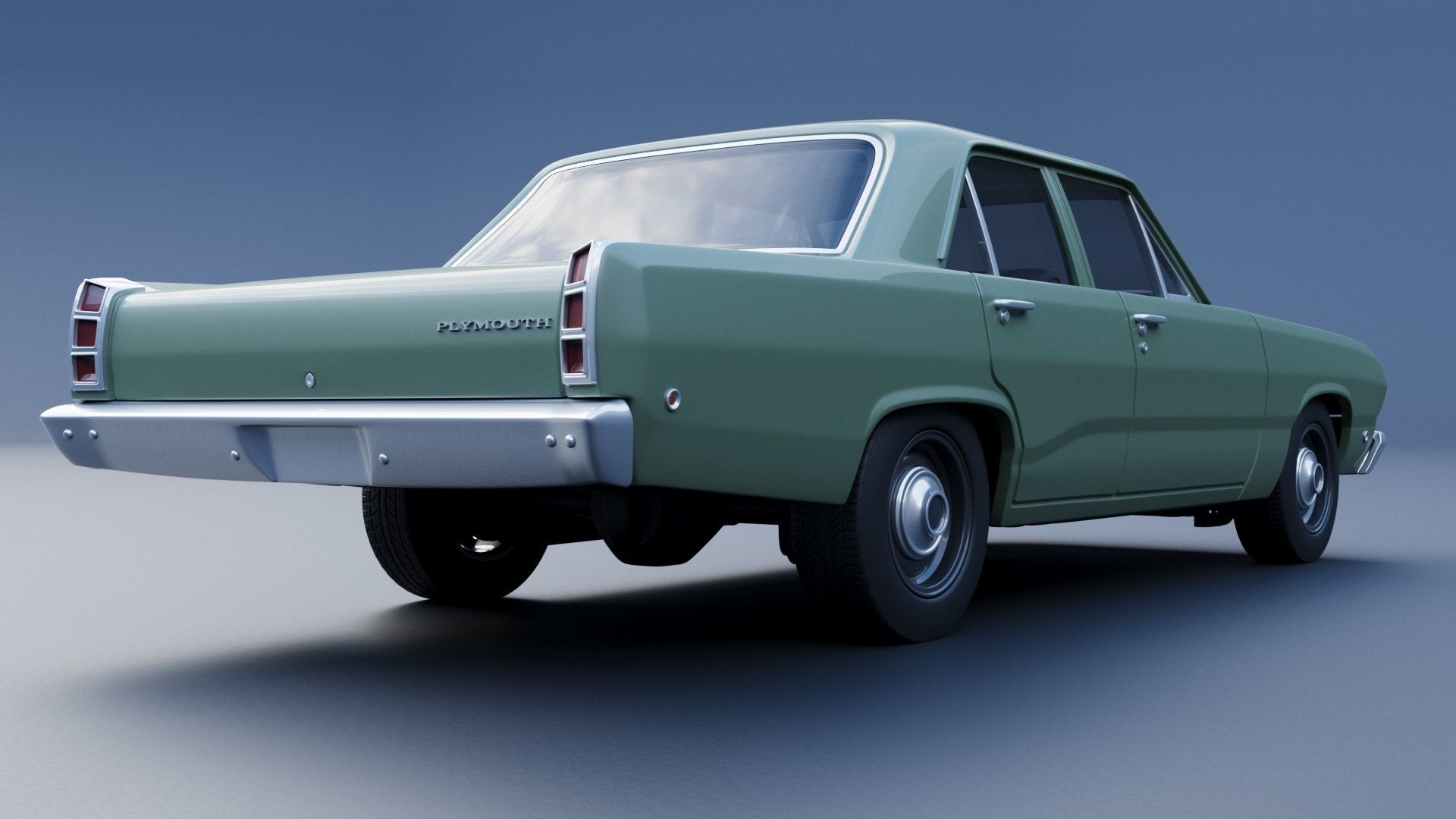 Plymouth Valiant 100 4 Door 1968 3D print model_5
