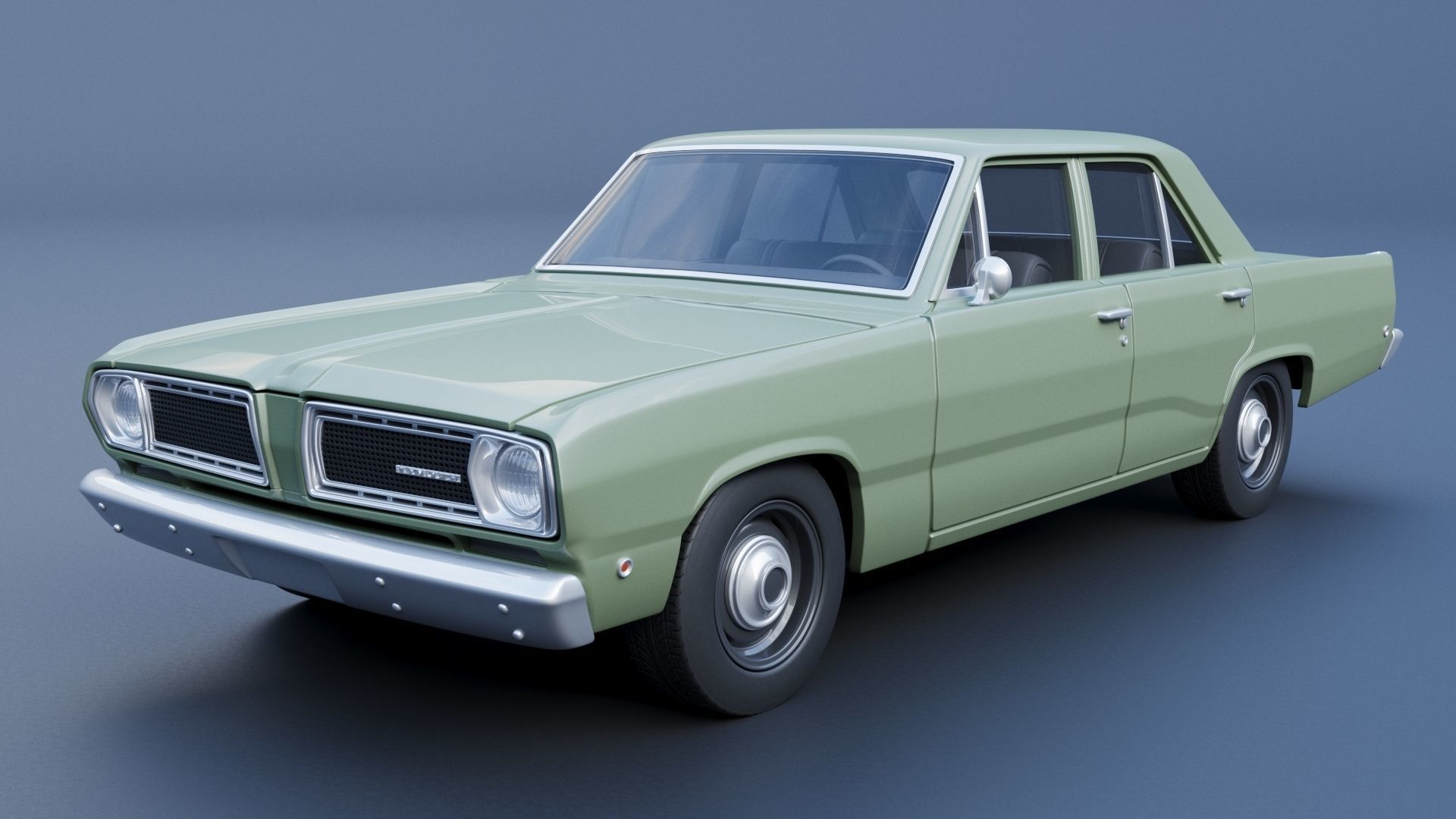 Plymouth Valiant 100 4 Door 1968 3D print model_2