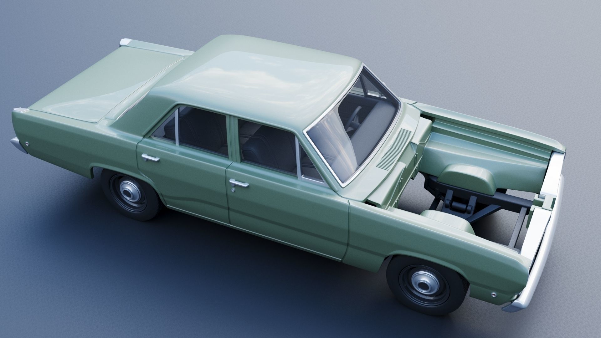 Plymouth Valiant 100 4 Door 1968 3D print model_11