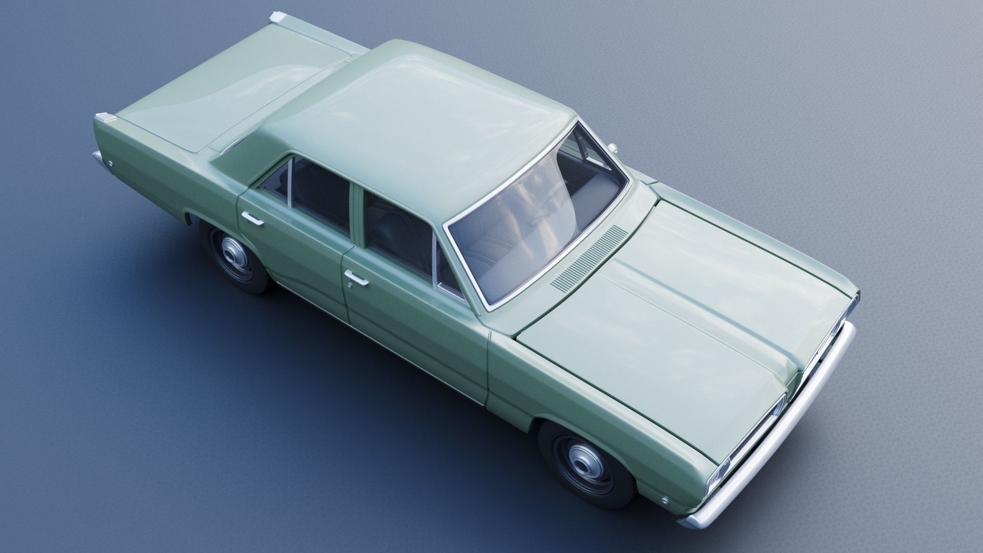 Plymouth Valiant 100 4 Door 1968 3D print model_9
