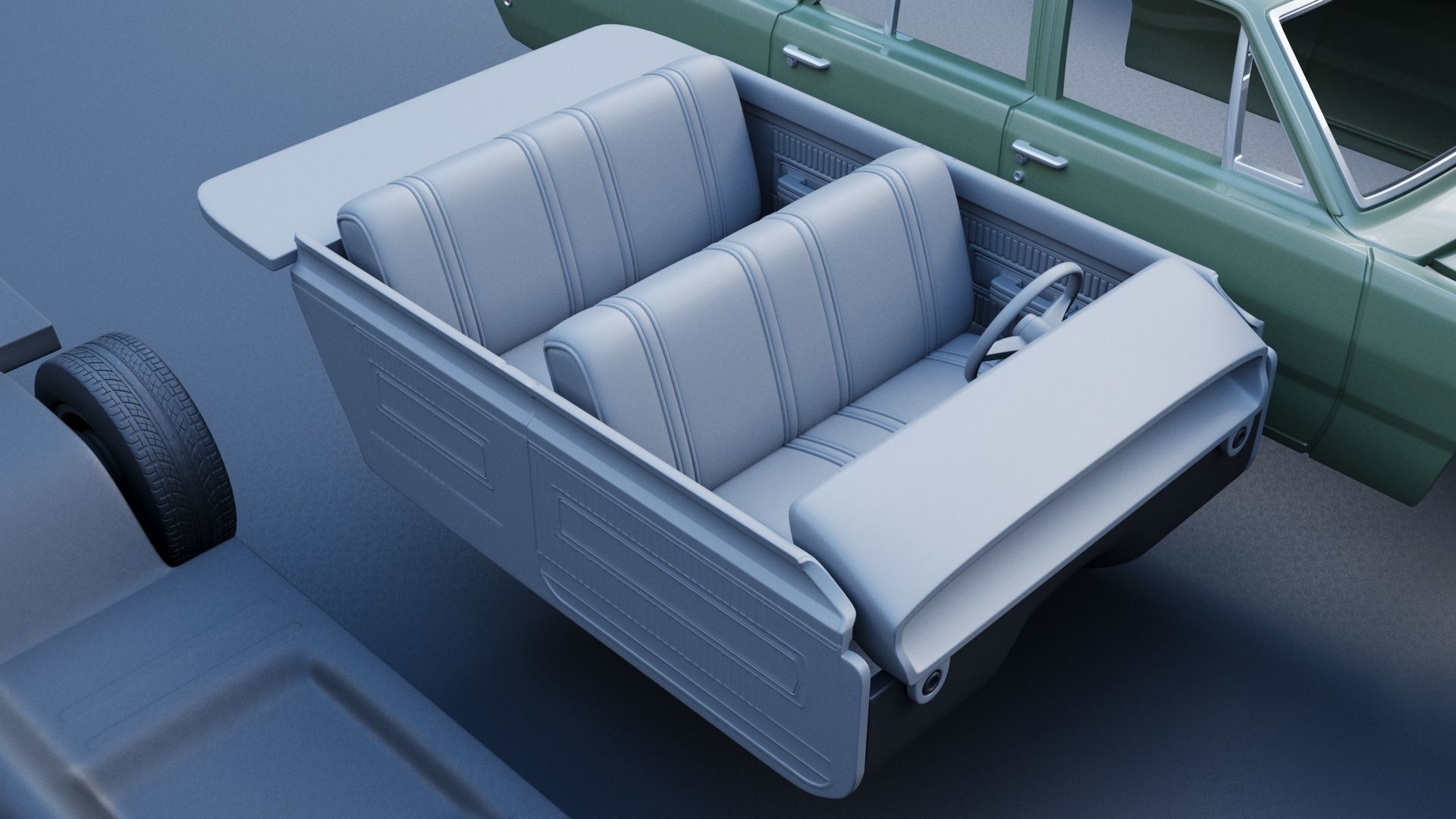 Plymouth Valiant 100 4 Door 1968 3D print model_16