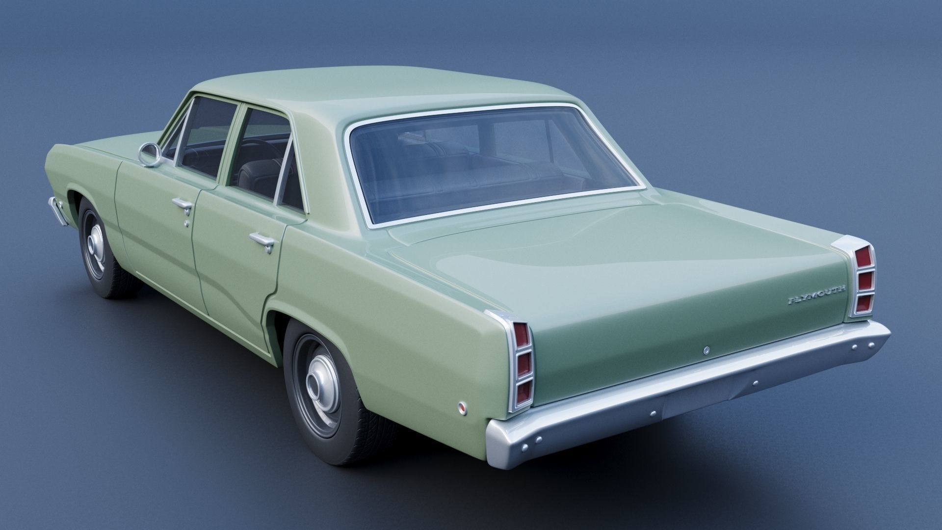 Plymouth Valiant 100 4 Door 1968 3D print model_4
