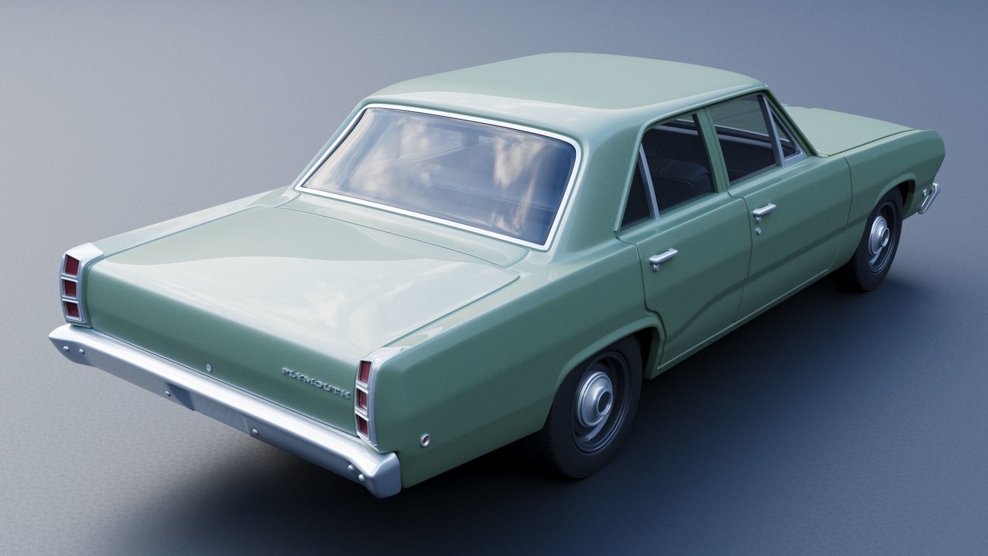 Plymouth Valiant 100 4 Door 1968 3D print model_6