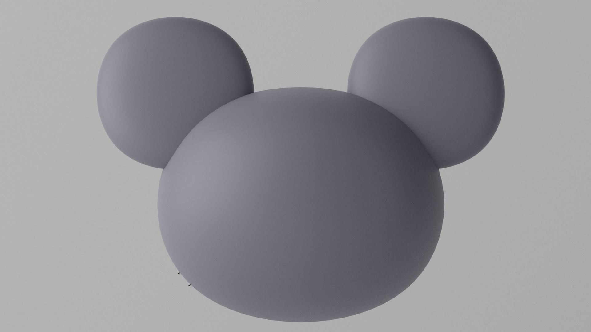 Cartoon Mouse Rat Head 1 3D model_4