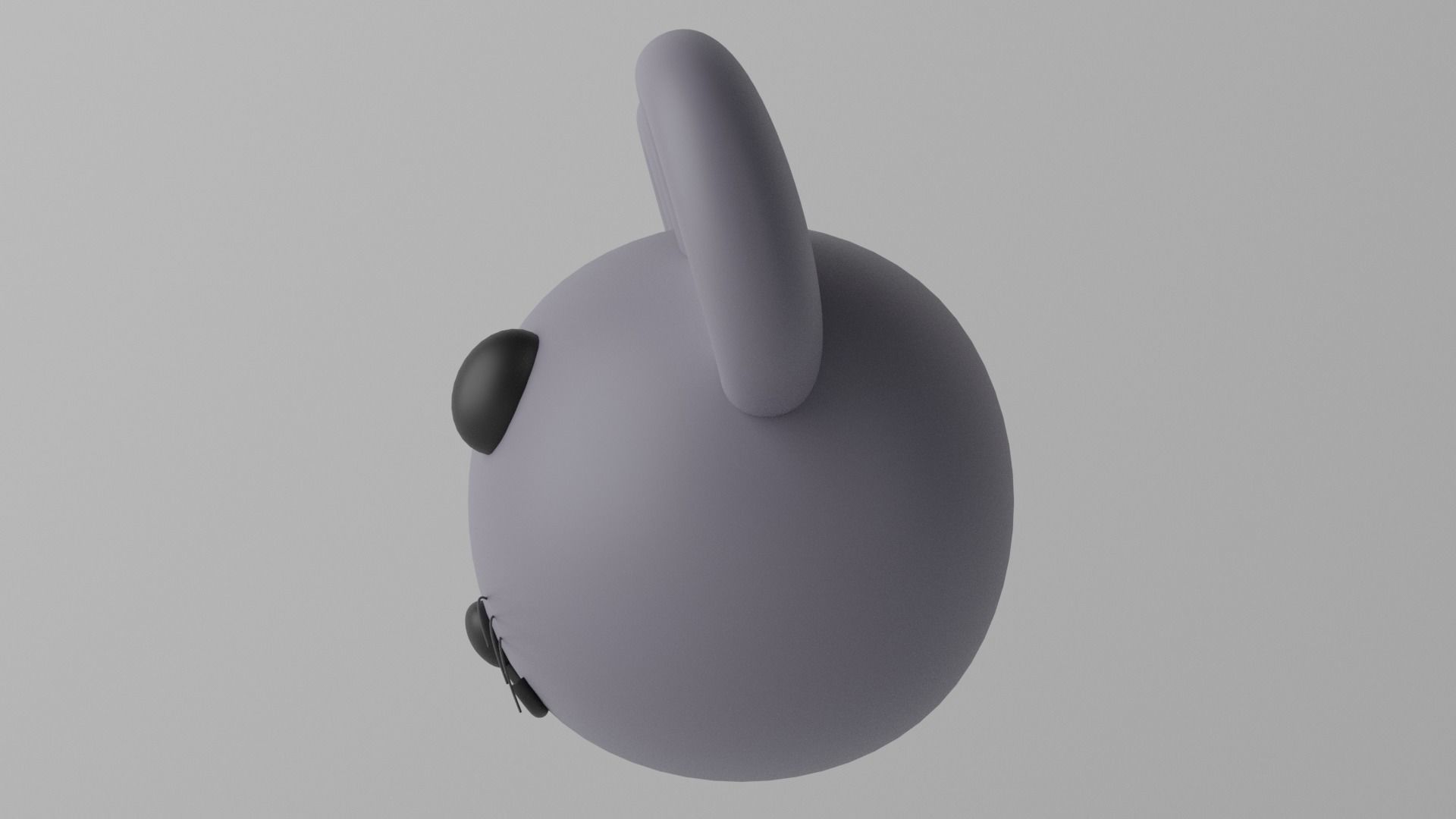 Cartoon Mouse Rat Head 1 3D model_9