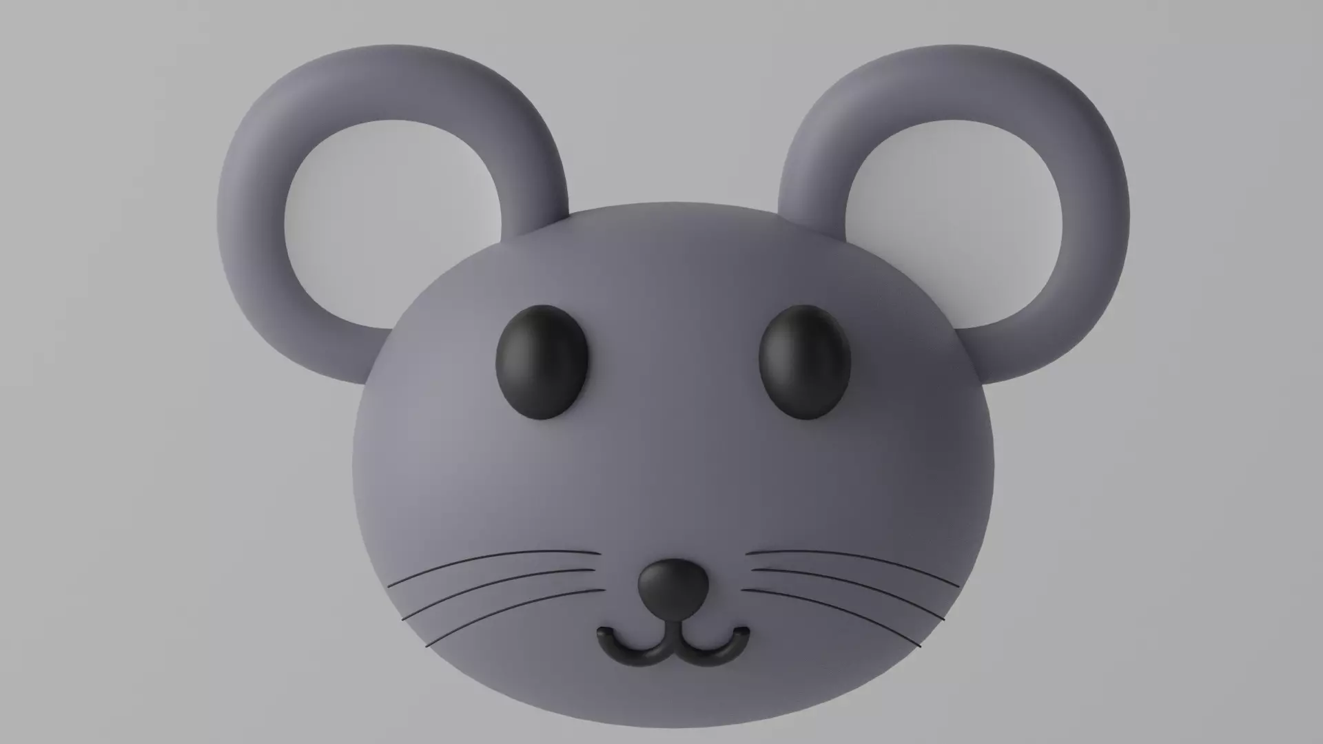 Cartoon Mouse Rat Head 1 3D model_0