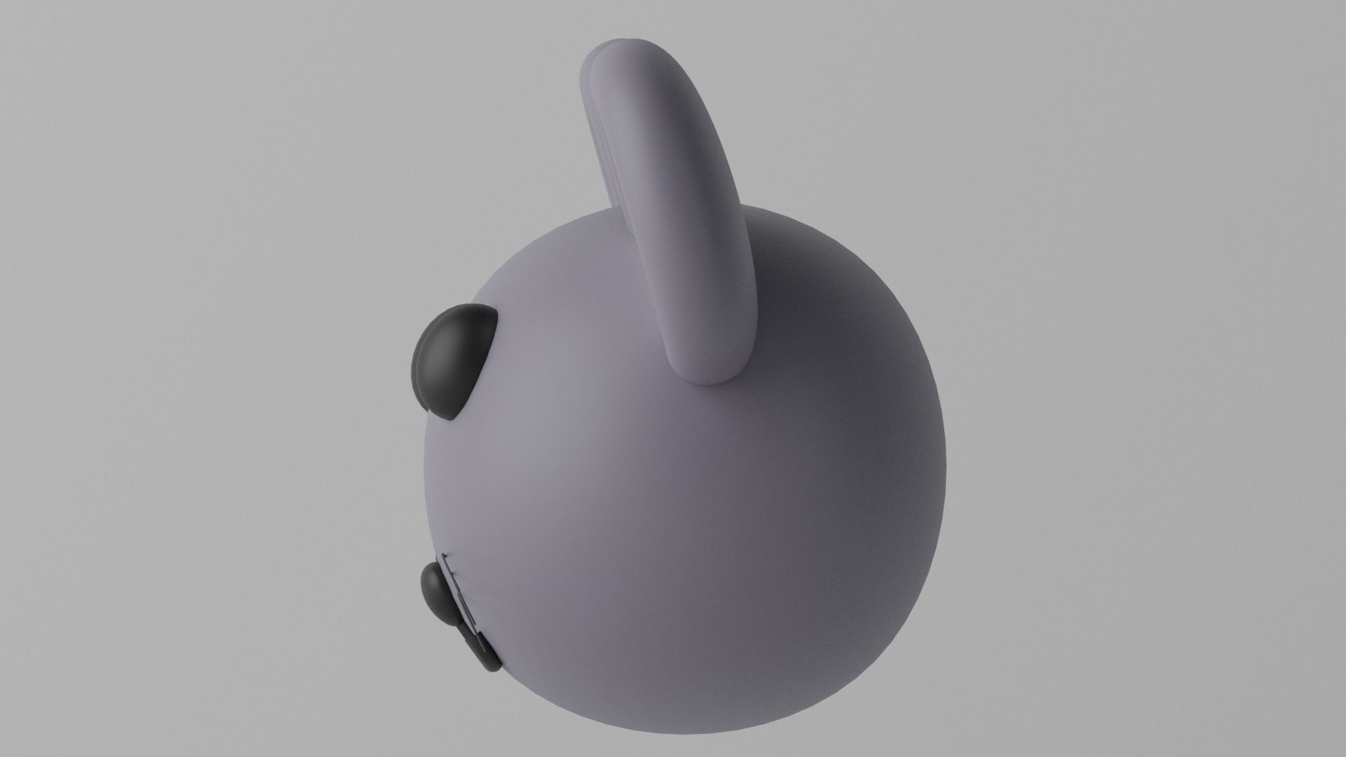 Cartoon Mouse Rat Head 1 3D model_3