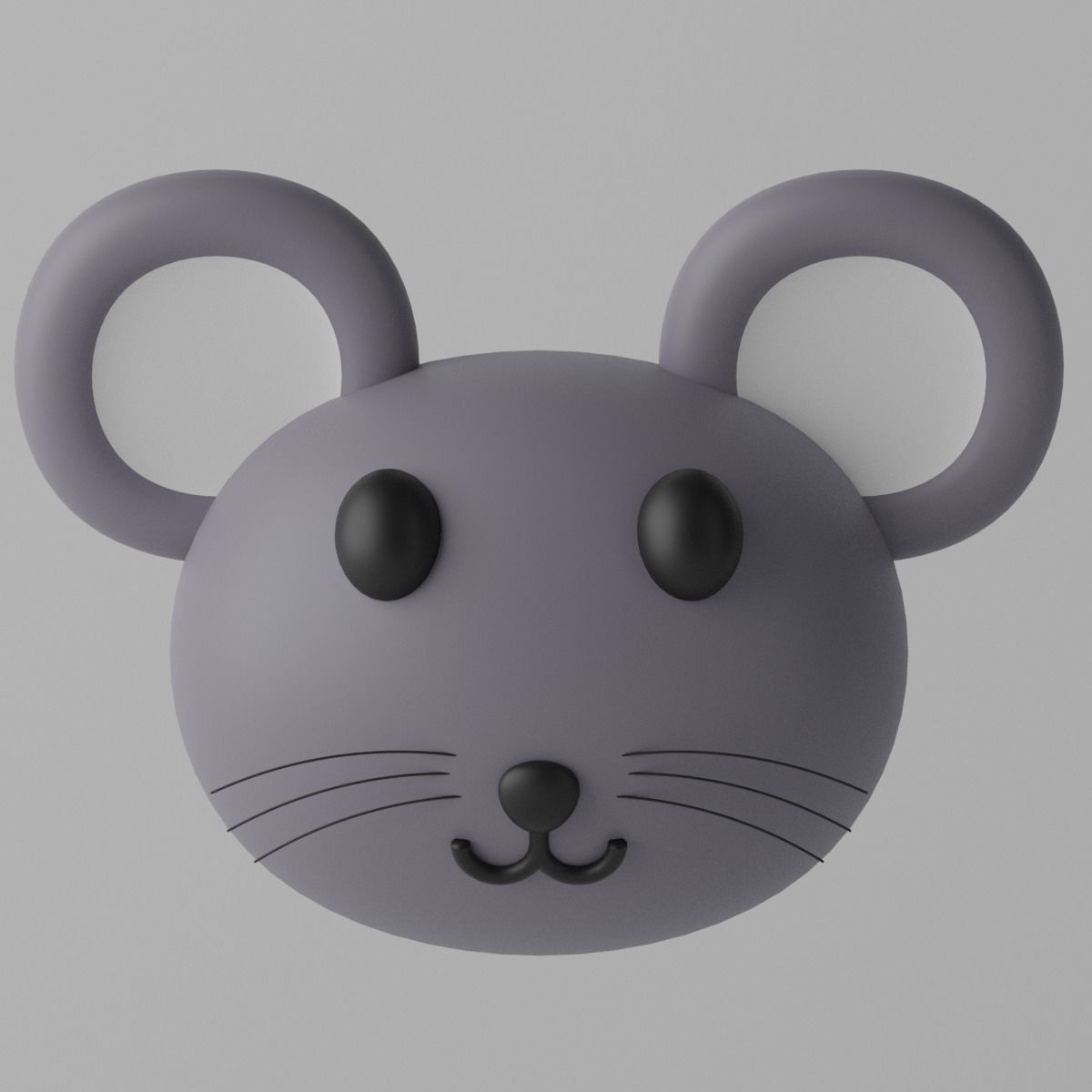 Cartoon Mouse Rat Head 1 3D model_10