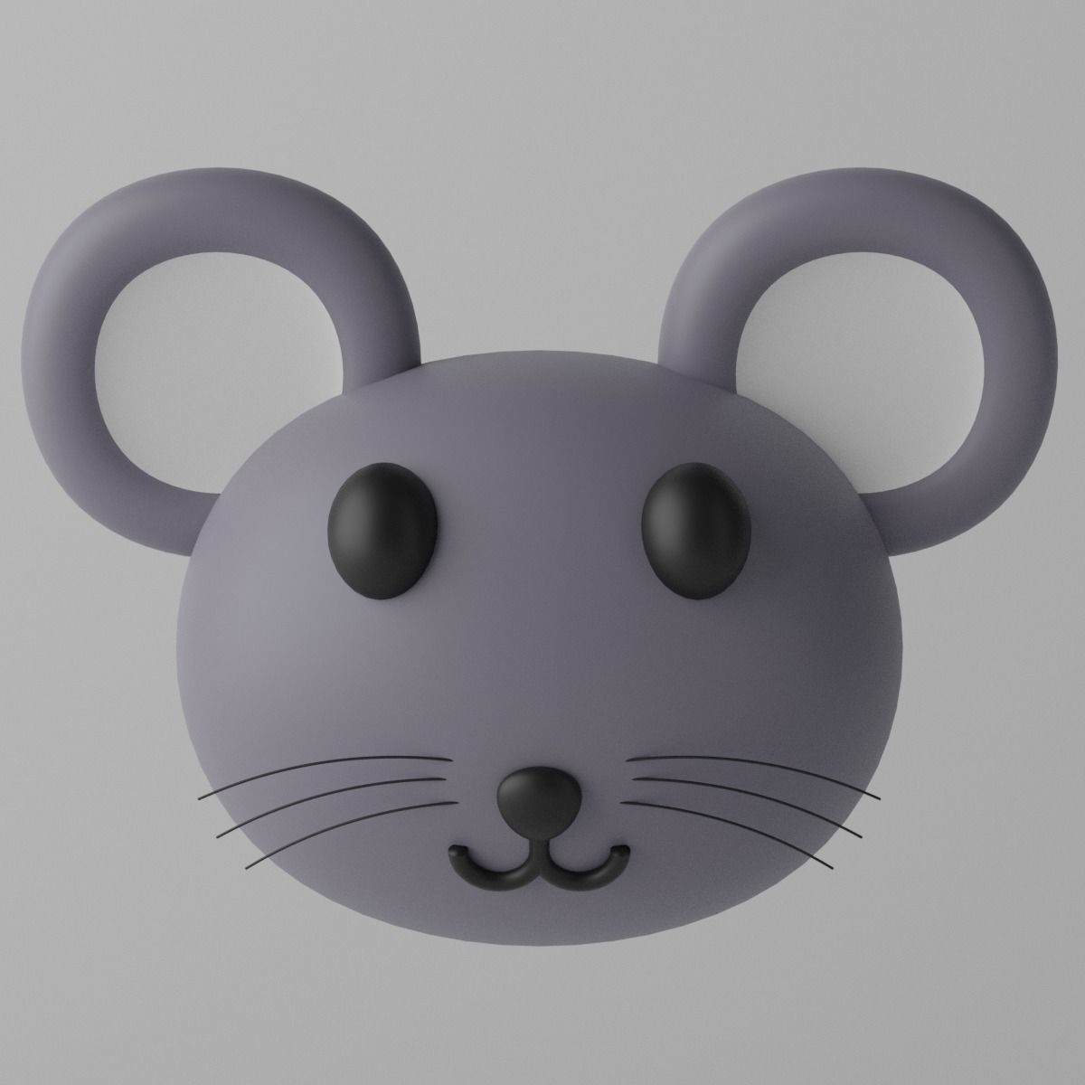 Cartoon Mouse Rat Head 1 3D model_11