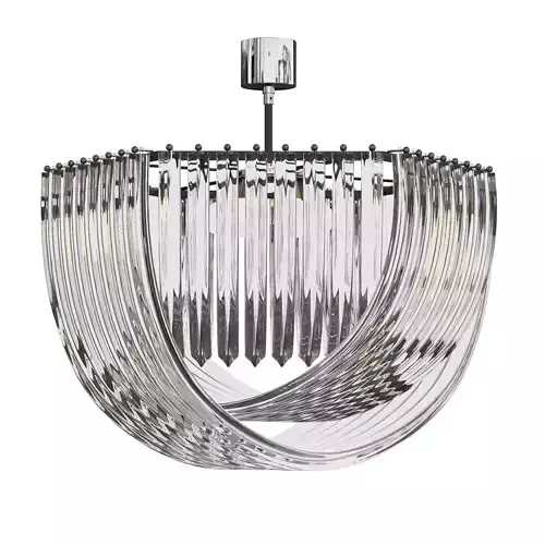 Modernist Murano Glass Ribbon Chandelier