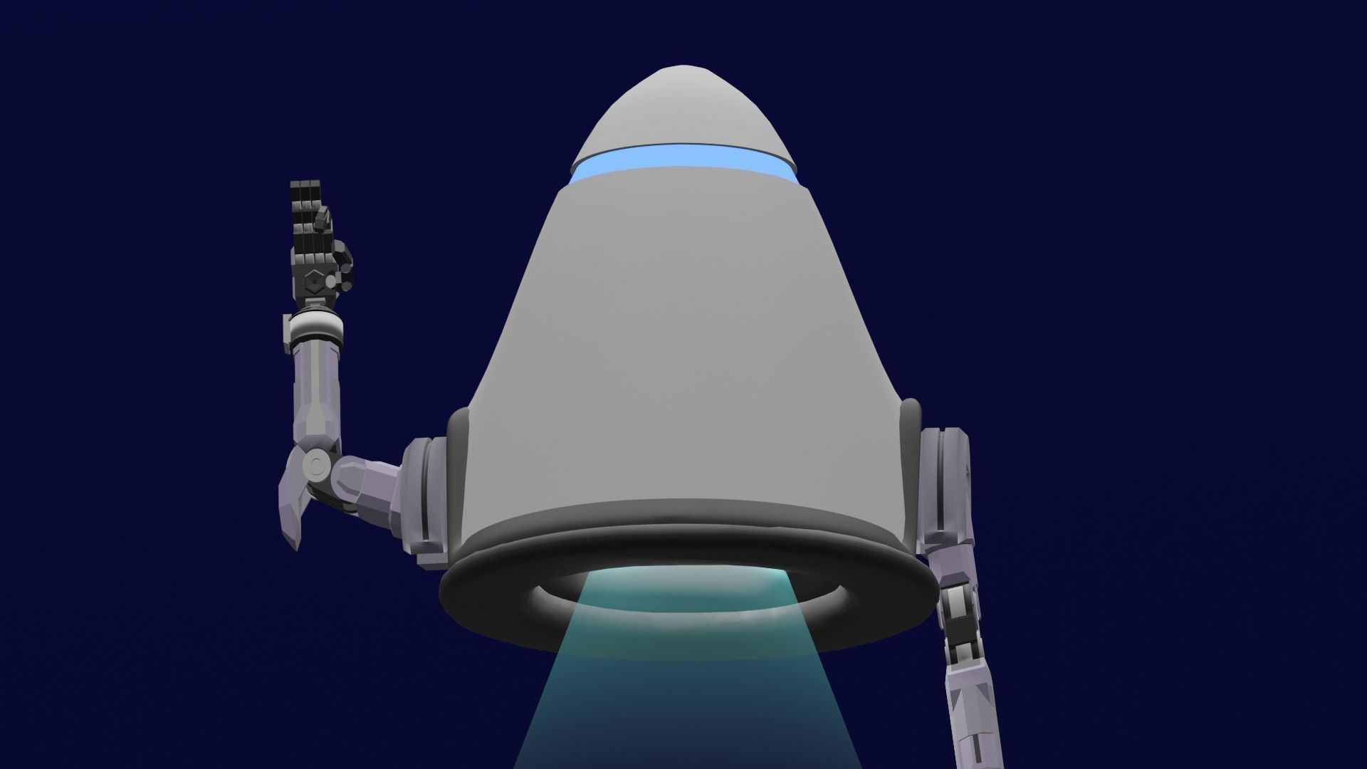 Assistant Robot Low-poly 3D model_4