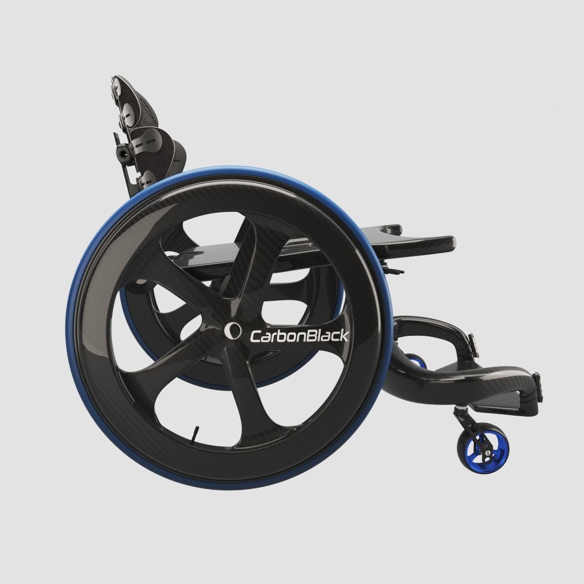 Carbon Black II Wheelchair 3D model_1