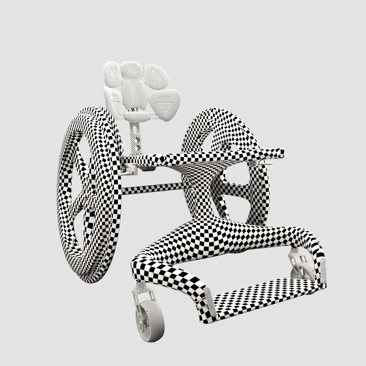 Carbon Black II Wheelchair 3D model_8