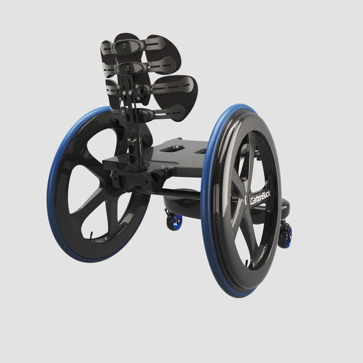 Carbon Black II Wheelchair 3D model_2