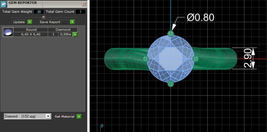 Engagement Ring 3D print model_5