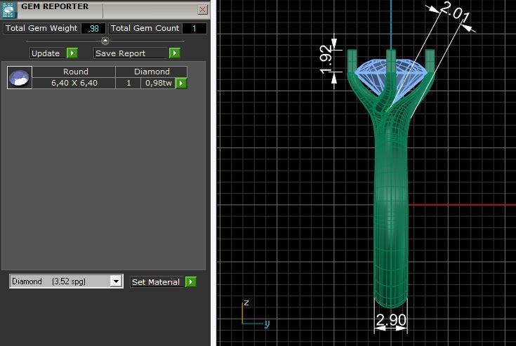 Engagement Ring 3D print model_4
