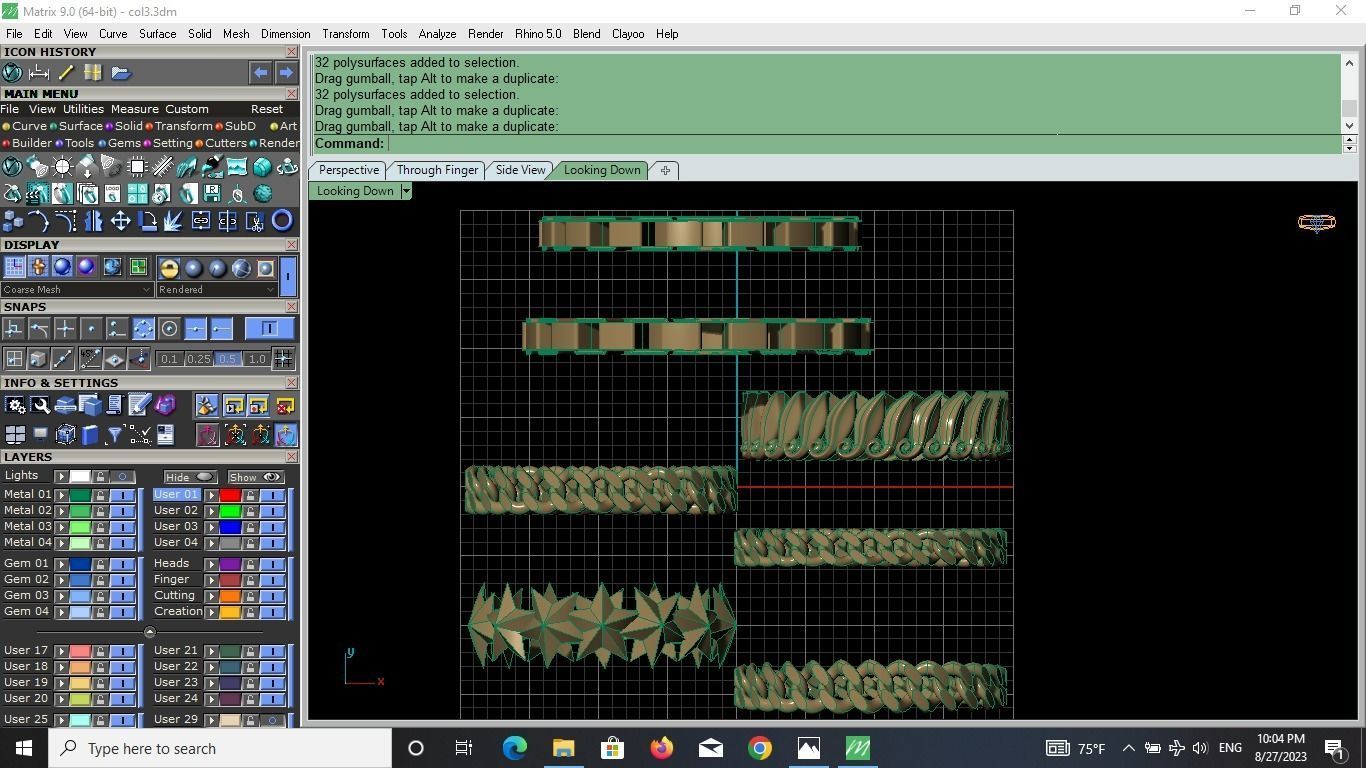 pieces of ring -solitaire -  - pendant 3D print model_68