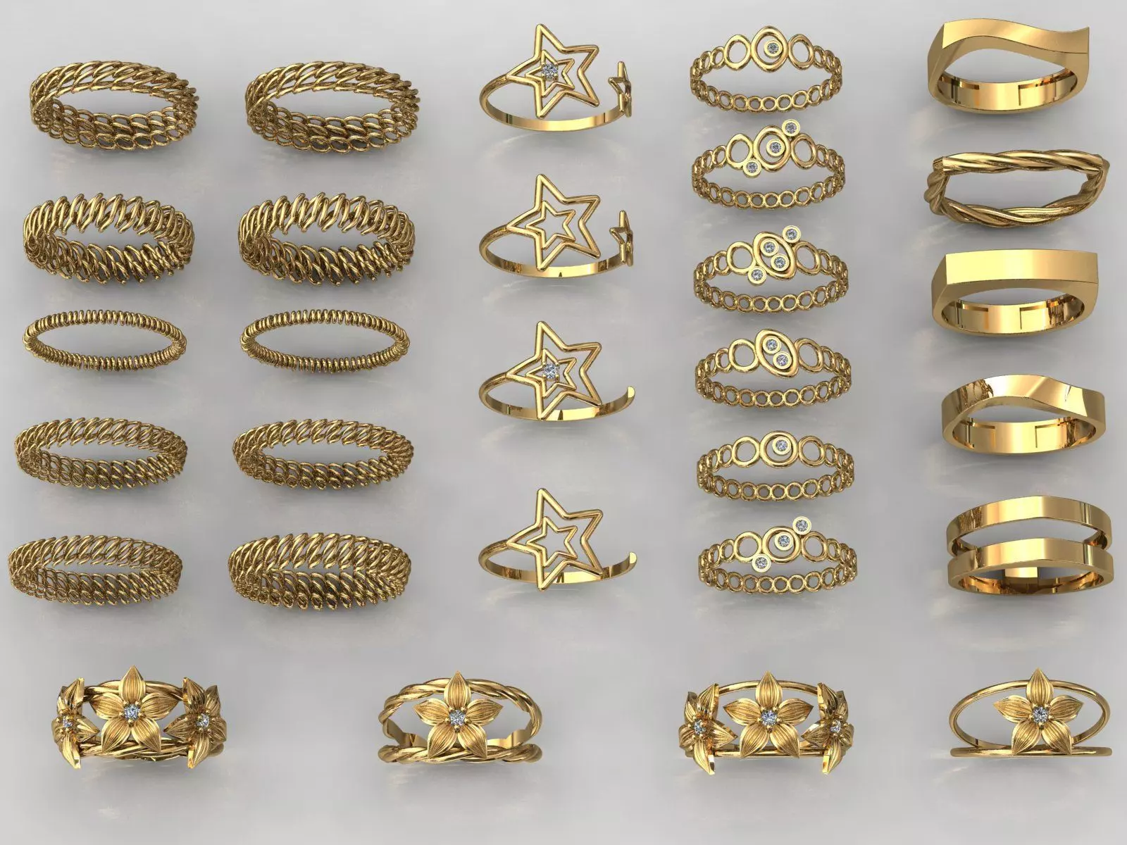 pieces of ring -solitaire -  - pendant 3D print model_0